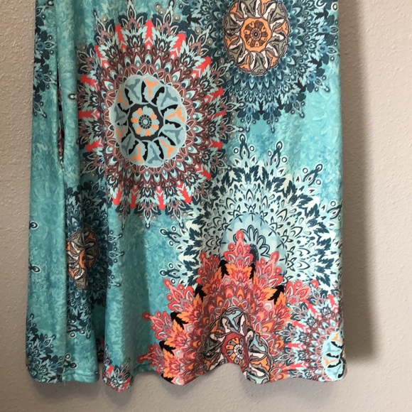 Zesica dress Women's M Medium sleeveless abstract medallion knit scoop neck EUC - Picture 3 of 10